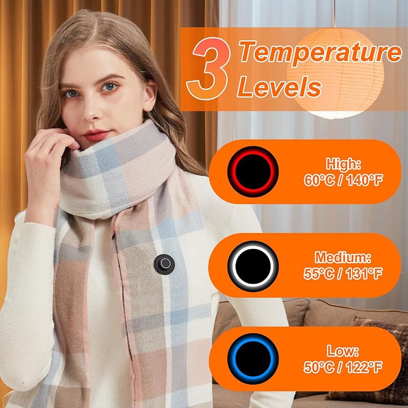 Intelligent Electric Heating Scarf Rechargeable Neck Warmer For Women