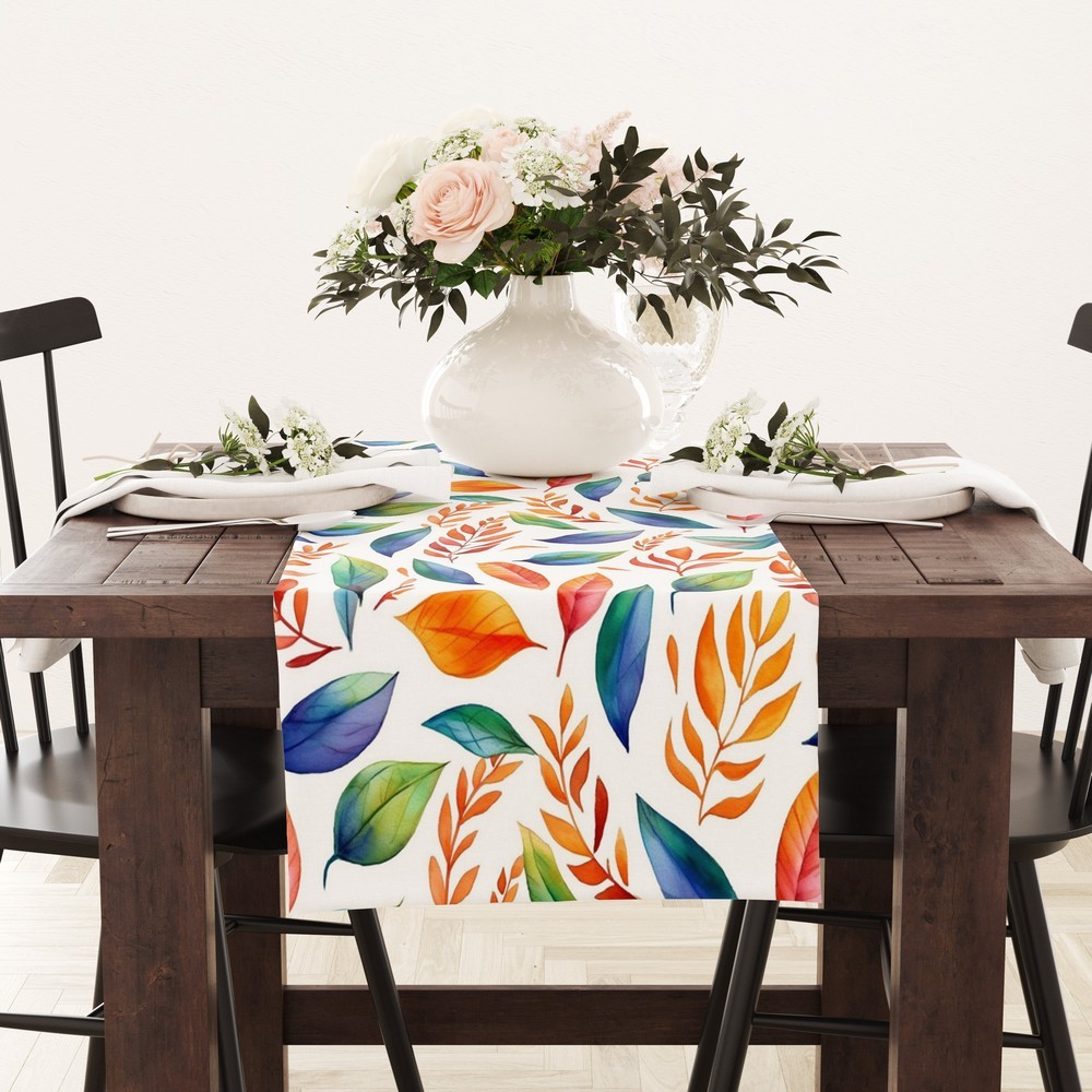 Fall Leaves Table Runner Autumn Party Table Runner Thanksgiving Gift Table Decoration Family Party Decor