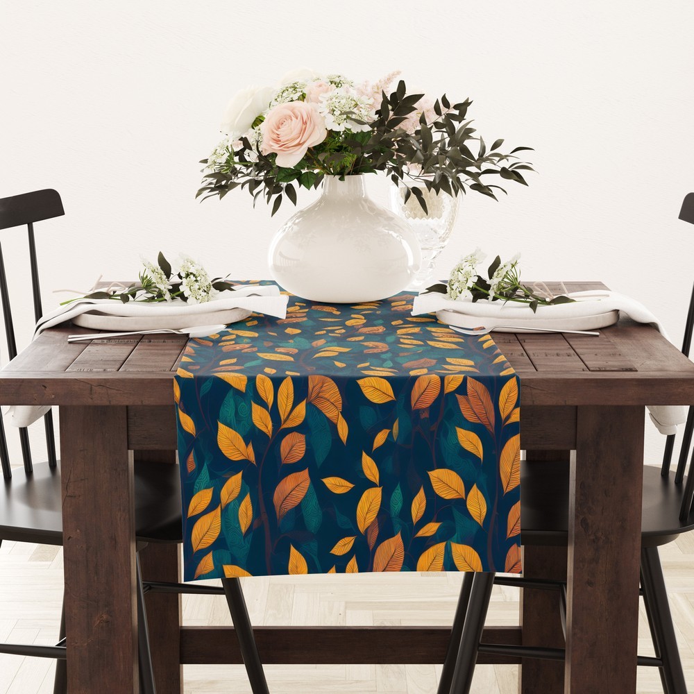 Fall Leaves Table Runner Autumn Party Table Runner Thanksgiving Gift Table Decoration Family Party Decor