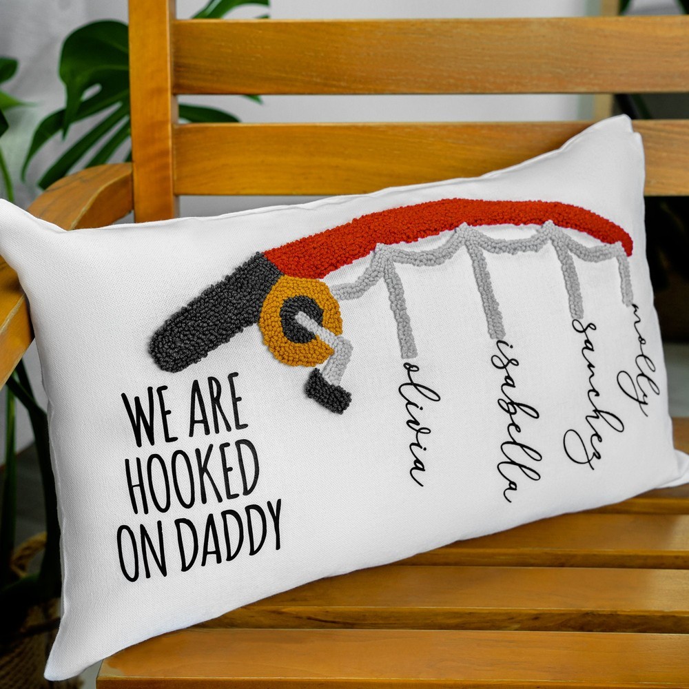 Personalized Embroidered Granddad Pillow Cover Fathers Day Daddy Punch Needle Throw Pillow Father's Day Gift