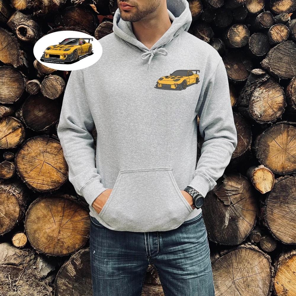 Personalized Car Photo Hoodie Car Lover Gift Gift For Boyfriend Casual Sweatshirt Fathers Day Gift