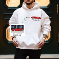 Personalized Car Photo Hoodie Car Lover Gift Gift For Boyfriend Casual Sweatshirt Fathers Day Gift