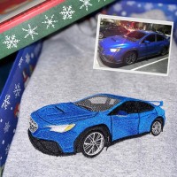 Personalized Embroidered Car Photo Hoodie Car Lover Gift Fathers Day Gift