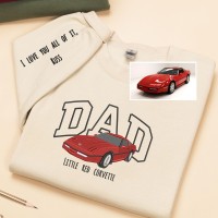 Personalized Embroidered Car Photo Hoodie Car Lover Gift Fathers Day Gift