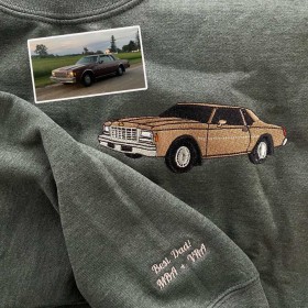 Personalized Embroidered Car Photo Hoodie Car Lover Gift Fathers Day Gift