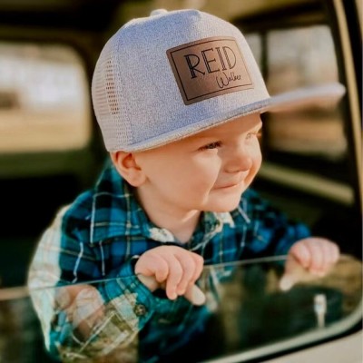 Personalized Infant and Youth Snapback Hat with Kids Name Birthday Gift