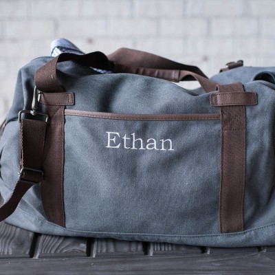 Personalized Groomsmen Gift Embroidered Name Duffel Bag Honeymoon Travel Bag Weekender Bag Groomsmen Proposal Gift