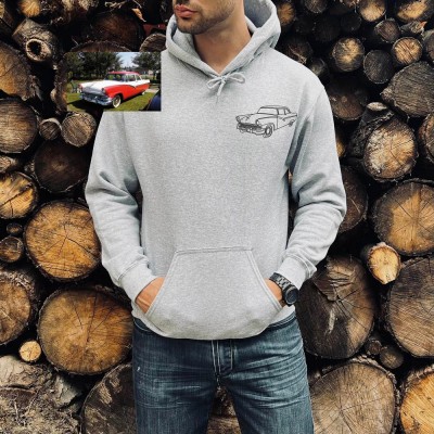 Personalized Car Photo Hoodie Car Lover Gift Gift For Boyfriend Casual Sweatshirt Fathers Day Gift