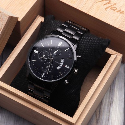 Personalized Wrist Watches for Men Groomsmen Initial or Name Watch with Watch Box Groomsmen Gifts Best Man Gift