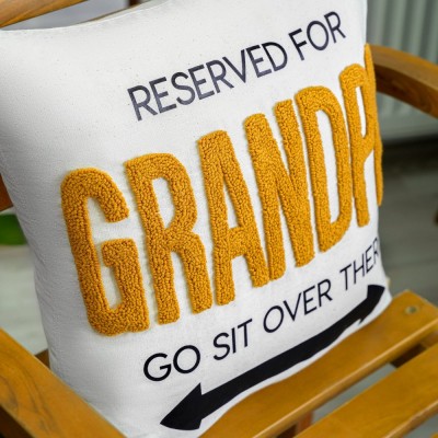 Personalized Embroidered Dad Pillow Cover Fathers Day Pop Punch Needle Throw Pillow Father's Day Gift