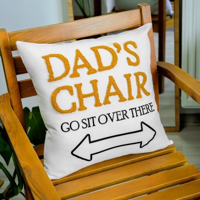 Personalized Embroidered Dad Pillow Cover Fathers Day Pop Punch Needle Throw Pillow Father's Day Gift