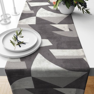 Minimalist Abstract Table Runner Retro Mid Century Party Table Runner Geometric Table Decoration Family Party Decor