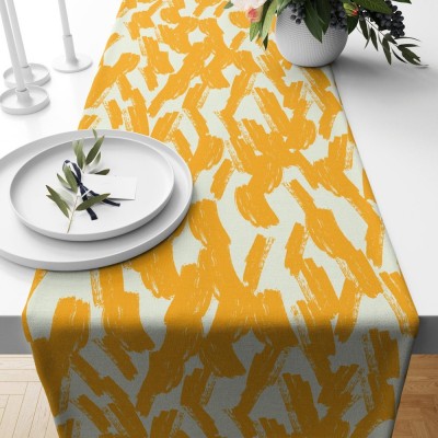 Orange Retro Mid Century Table Runner Summer Party Table Runner Party Table Decoration Family Party Decor