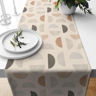 Minimalist Abstract Table Runner Retro Mid Century Party Table Runner Geometric Table Decoration Family Party Decor