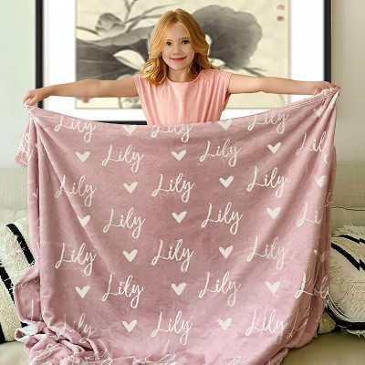 Personalized Name Blanket Gift for Birthday Christmas