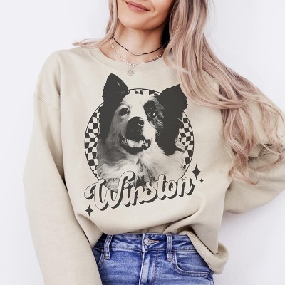 Personalized  Vintage Pet Unisex Sweatshirt with Name Pet Lovers Gift